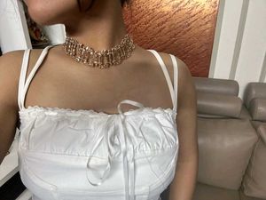 Gold colored Square shaped necklace
