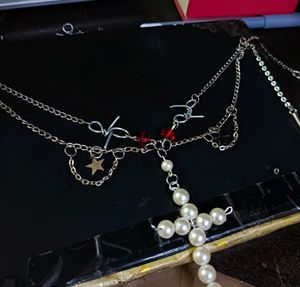 2 Stackable. Grunge Necklace