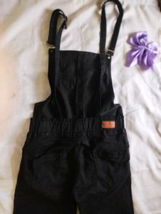 Black Dungaree For Girls..