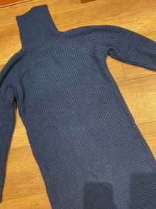 KNEE LENGTH SWEATER/NAVY BLUE SWEATER