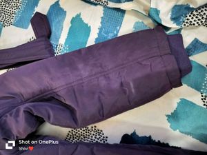 Purple Hooded Padded Jacket