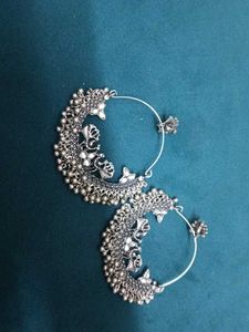 Silver Jhumka Earrings
