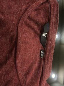 Fig Maroon Lace Detail Top Size XXL