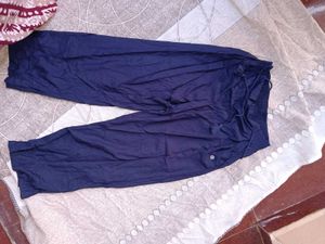 Navy Cropped Lounge Pants