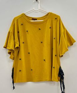Mustard Yellow Embellished Top