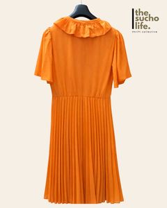 Chic Orange Midi Dress | Women