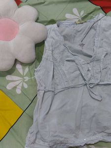 Dreamy White Top With Tiestring🤍✨💌