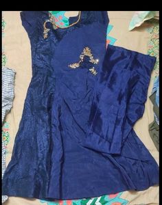 Elegant Blue Ethnic Dress (Set of 2)