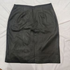 Black Faux Leather Skirt