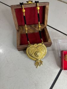 Gold-Plated Mangalsutra &amp; Earring Set