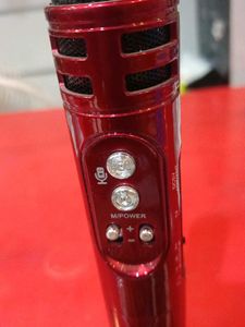 Red Wireless Bluetooth Karaoke Microphone