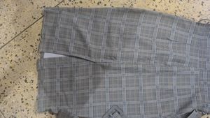 Checked Boat Neck Knee Length Dress