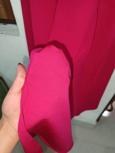 Beautiful Party Wear Pink Gown Floor Touch