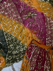 y2k Bollywood embellished lehenga saree