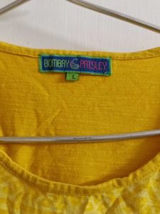 Yellow Printed Tank Top