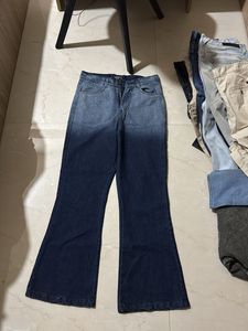 Ombre Flare Leg Jeans