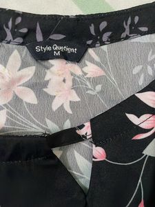 Black Floral Print Dress