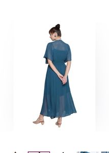 Label Ritu Kumar Teal Maxi DressWith Camisole