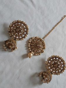 Jewellery Set Earrings With Mangtika