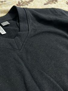 Black V-Neck Sweatshirt