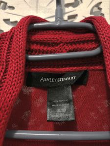 ✈️ Imported Red Open Front Cardigan B