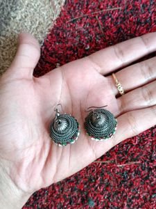 Oxidized Jhumka Earrings