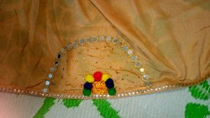 Cream Satin Saree