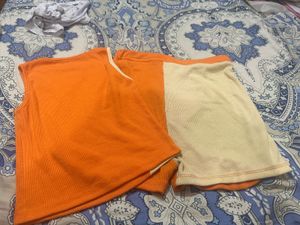 Cute Orange &amp; Beige Set