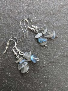 Handmade Crystal Chips Earings