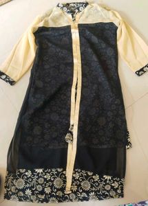 Elegant Black & Cream Kurti