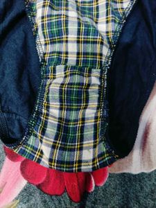 Cotton Preloved Neavy Blue Checkd Penty