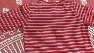 Red And White Striped Bodycon Dress.