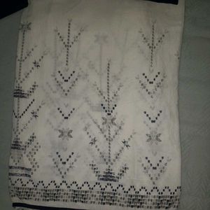 global desi kurti with blue inner, dupatta, leggin