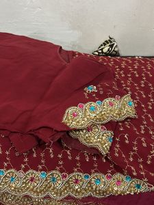 Wedding Mahroom Saree