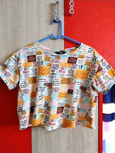 Max Funky Crop Tshirt. Excellent Condition