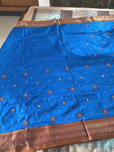 Blue Embroidered Saree