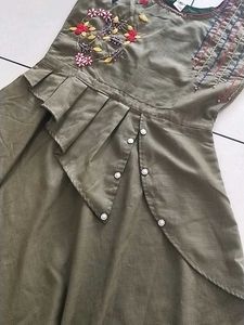 Xl Round Kurta Olive 💚