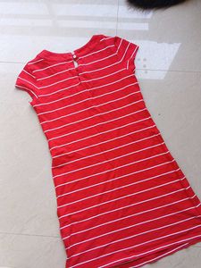 Red Mini Casual Cotton Dress