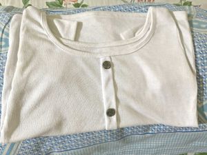 White Button-Down Top