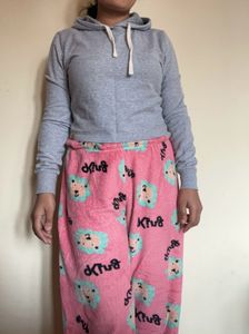 Grey Cropped Hoodie