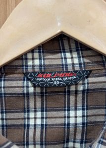 Classic Brown Checkered Flannel Shirt