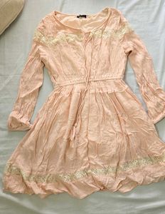 Peach Boho Vacay Mini Dress