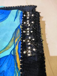 Stunning Sea Blue Saree