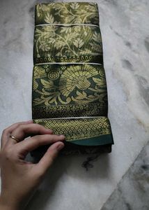 Elegant Green Banarasi Saree