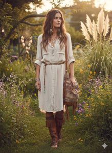 ✨ H&amp;M Shirt Dress - Light Beige ✨