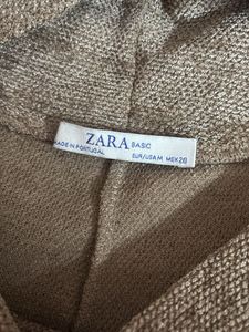 Zara Knit Cowl Neck Pocket Top