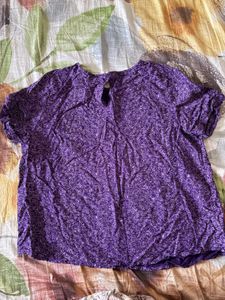 Purple Printed Top