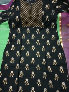 Floral &amp; Geometric Print Kurti - UsedOnly 4-5 Time