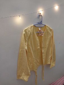 Yellow Tie Front Top