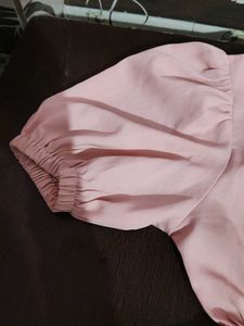 Baby Pink Peplum Top